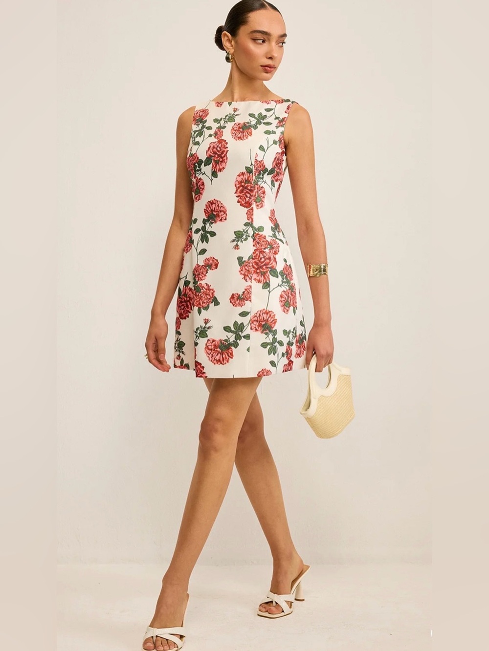 CoMMENSE Floral Printed Shift Dress Size M - Picture 8 of 8